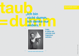 Postkartenmotiv Bildung (Felix), Design ähnlich dem Plakat